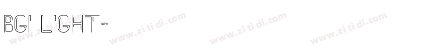 BGI Light字体转换